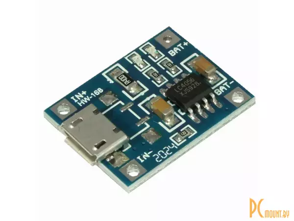 TP4056 Micro-USB модуль заряда Li-ion аккумулятора 18650, без защиты