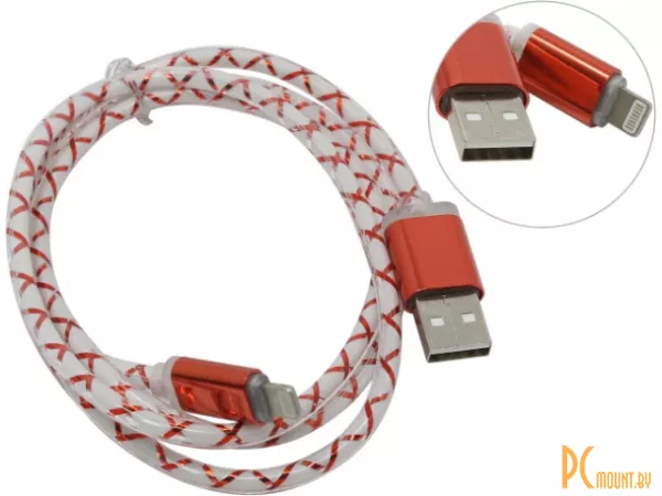 Кабель Lightning 8-pin - USB 2.0 Am Defender ACH03-03LT красный (87552)