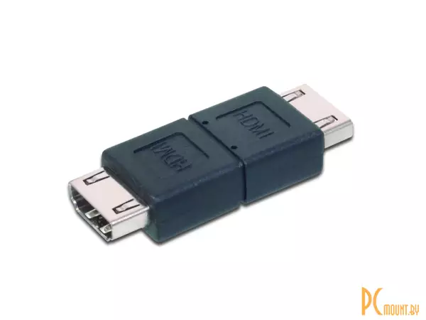 Переходник HDMI, тип A F/F, Ultra HD 60p, Digitus AK-330500-000-S, черный