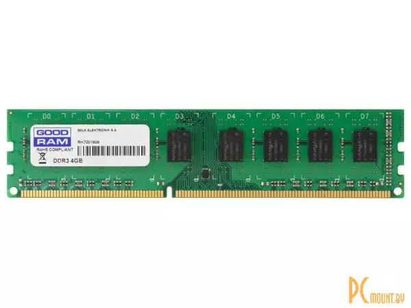 Память оперативная DDR4, 4GB, PC19200 (2400MHz), GoodRam GR2400D464L17S/4G